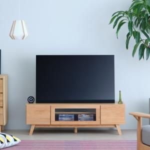 一生紀 テレビボード テレビ台 幅120 完成品 ローボード アルダー無垢材 引出し フラップ扉 収納 TVボード TV台 北欧 ISSEIKI CRESPA 代引不可｜rcmdse