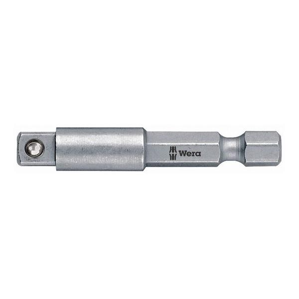 WERA ベラ ボールロック付きソケットアダプター 1/ 4&quot;Hex-1/4&quot;sq/50mm 工具シ...