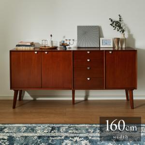 キャビネット 幅110cm 北欧 ヴィンテージ 天然木 マホガニー 完成品