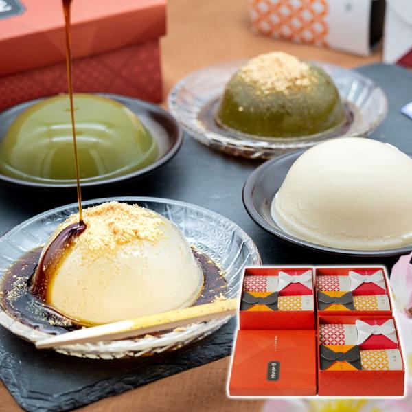 奈良 「亀久堂」 吉野葛すいーつ(くず餅・くずぷりん)詰め合わせ3段 冬ギフト お年賀 代引不可