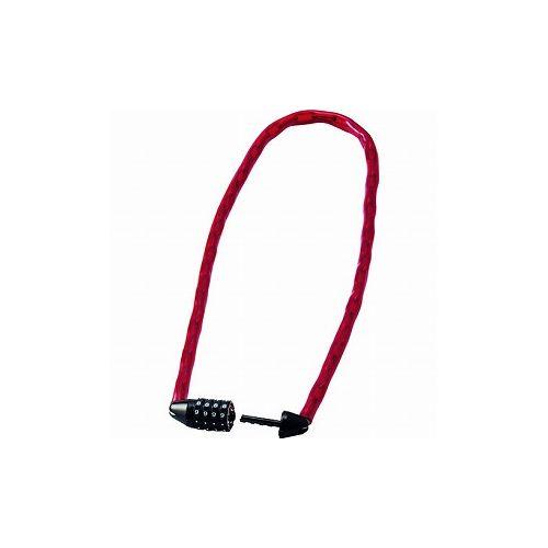 緑十字 チェーンロック ダイヤル錠タイプ 赤 CD-100R 全長1000mm フリーダイヤル 19...