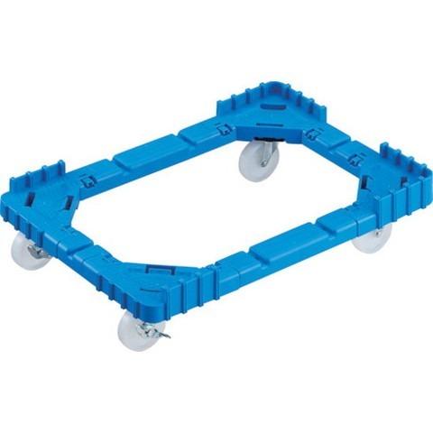 TRUSCO トラスコ OCドーリー 50Lオリコン用 ナイロン車輪 4輪自在ストッパー付 片側ガー...