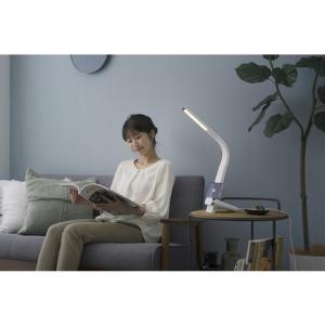 IRIS 537200 LEDデスクライト Qi充電シリーズ 縦置キタイプ 調光・調色 ホワイト IRIS LDLQLDLW 工事 照明用品 作業灯 照明用品 電気スタンド 代引不可