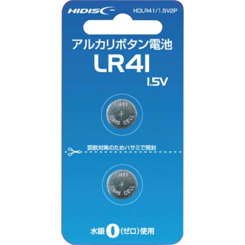 ハイディスク アルカリボタン電池 LR41 1.5V 2個パック ハイディスク HDLR411.5V...