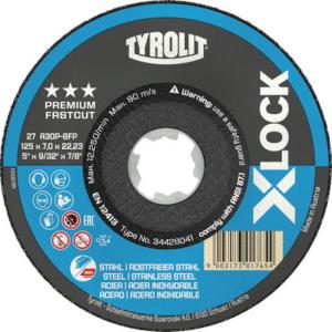 TYROLIT X-LOCK オフセット砥石 プレミアムタイプ 125mm TYROLIT社 電動 ...
