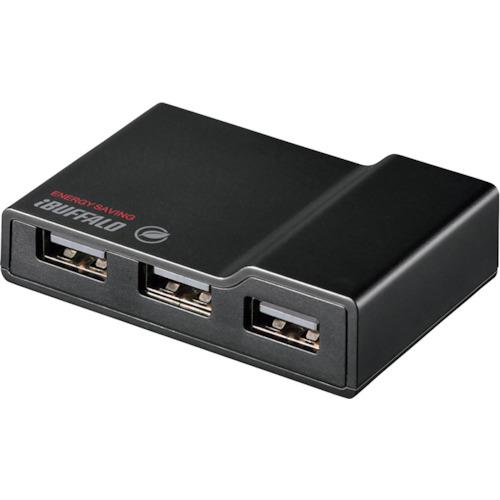 BUFFALO USB2.0 電源連動節電機能付きセルフパワー4ポートハブ ブラック BSH4AE1...