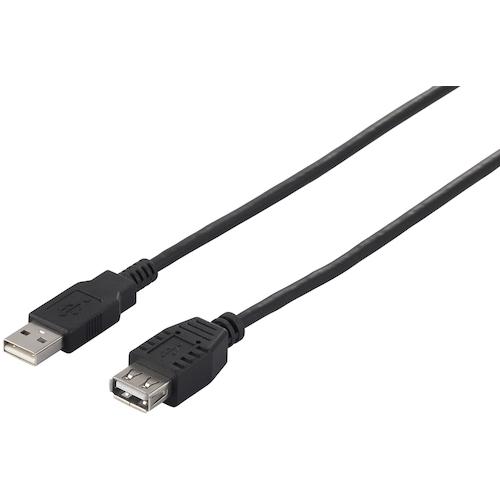 BUFFALO USB2.0延長ケーブル A to A 3m ブラック BSUAA230BK オフィ...