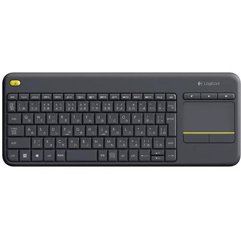 ロジクール ワイヤレス タッチキーボード k400 Plus ブラック ロジクール K400PBK ...