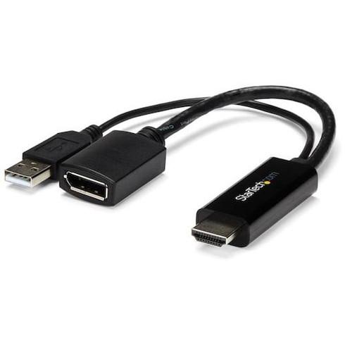 スターテック ディスプレイアダプター/HDMI - DP/4K30Hz/USBパワー/BK スターテ...