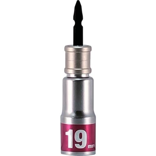 MUSTTOOL 軸交換式落下防止ソケット12角 差込6.35x対辺19mm×全長110mm RBS...