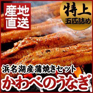 静岡県 産地直送 浜名湖産 鰻のかば焼き 特上 蒲焼五匹詰め（約140ｇ×5匹）