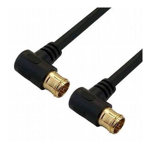 HORIC アンテナケーブル 5m ブラック 両側L字差込式コネクタ AC50-637BK 家電 オ...