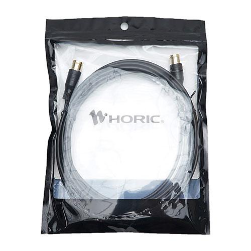 HORIC ホーリック 極細アンテナケーブル 5m ブラック 差込式-差込式 4K8K対応 ブラック...