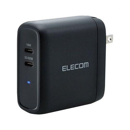 エレコム USB Power DeliveryAC充電器 68W C×2 MPA-ACCP24BK ...