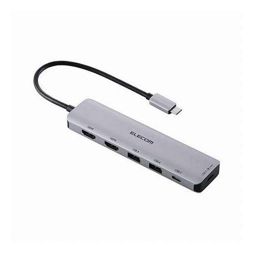 エレコム USB Type-C TM 6in1ドッキングステーション DST-M060BPSV 代引...