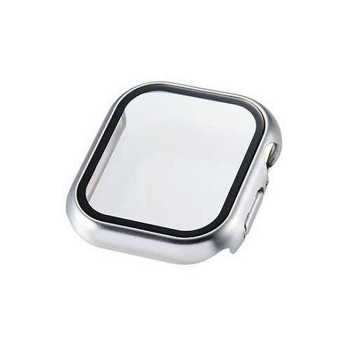 エレコム Apple Watch 42mm フルカバーケース プレミアムガラス 高透明 メタリック ...