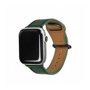 EGARDEN GENUINE LEATHER STRAP for Apple Watch 49/45/44/42mm Apple Watch用バンド ディープグリーン EGD20589AW 代引不可｜rcmdse