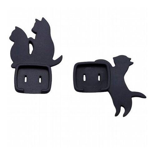 10セット スマイルキッズ ねこのコンセントカバー2個組 ねこB AKN-18BX10 代引不可
