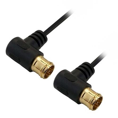 5セット ホーリック 極細アンテナケーブル 5m ブラック L字差込式-L字差込式 AC50-787...