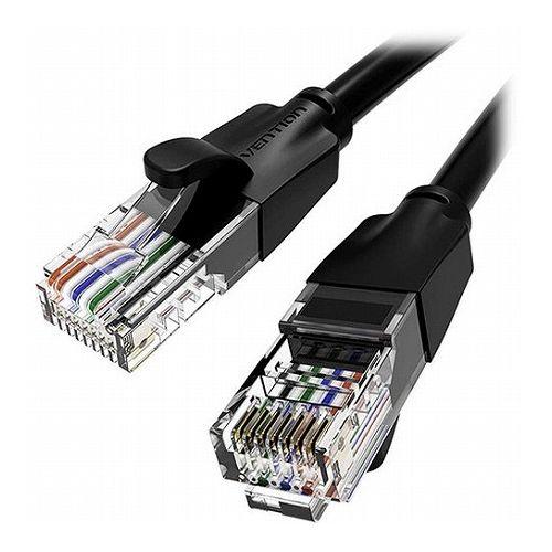 VENTION Cat.6 UTP LANケーブル 0.5m Black IB-4793 パソコン ...