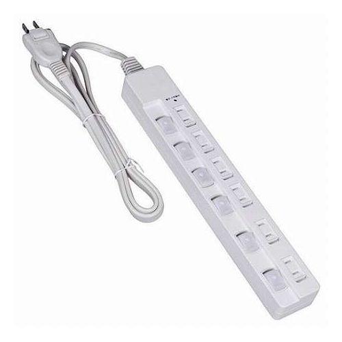 Digio 安全機能搭載スイッチ付きOAタップ 6個口 2m ホワイト TAP-048-20W 代引...