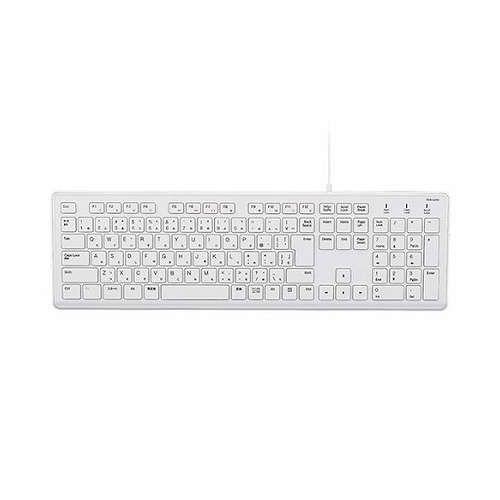 MCO "超静音"有線静音フルキーボード 日本語109キー ホワイト FKB-U250W