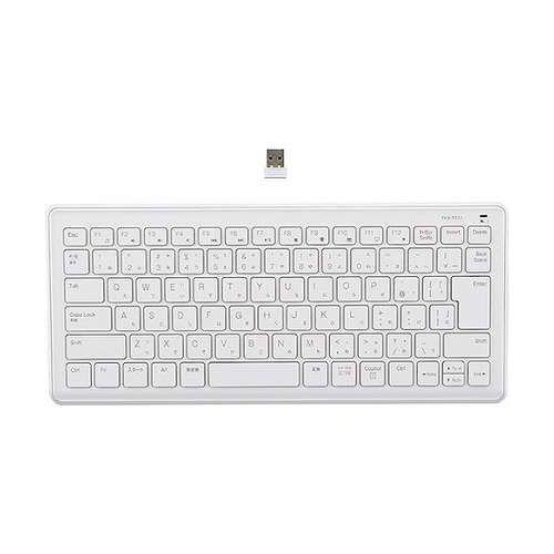 MCO "超静音"無線静音ミニキーボード 日本語85キー ホワイト FKB-R251W