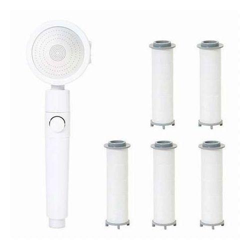 リフィーリン 節水型シャワーヘッド 交換用フィルター付 本体×1、アダプター×4、スペアフィルター×...