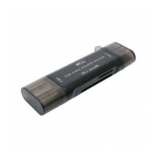 MCO SDカードリーダ Type-C and A USB3.0 USR-CSD4/BK パソコン ...
