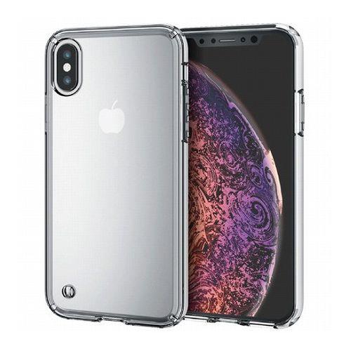 エレコム iPhone XS ハイブリッドケース クリア PM-A18BHVCCR 代引不可