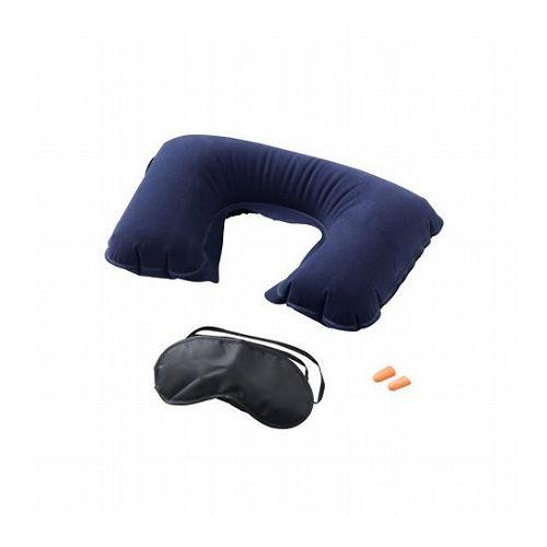 YAZAWA トラベル3点セットネイビーTVR58NV 雑貨 ホビー インテリア インテリア 寝具 ...