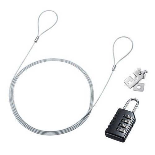 サンワサプライ nanoSaverスロット対応セキュリティワイヤー・ダイヤル錠 SL-84 代引不可...