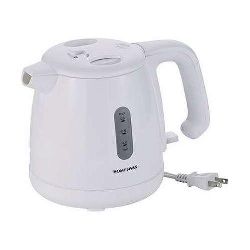 ホームスワン 電気ケトル0.8L ホワイト 22.5×15.5×17cm 転倒漏れ防止機能付き C7...