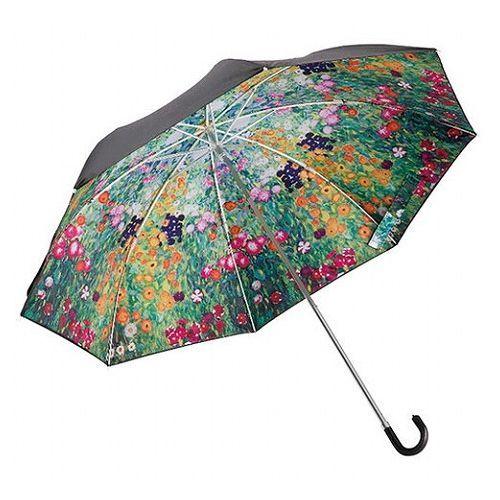 晴雨兼用名画折りたたみ傘 クリムトフラワーガーデン 1125-027 代引不可