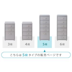 Roomnhome デスクワゴン 5段 キャビ...の詳細画像3