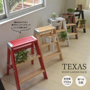 完成品 TEXAS ラダーラック 収納 ディスプレイラック はしご ステップ