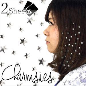 チャームシース CHARMSIES ヘアアクセサリー 0401 Stars スター Silver 2シート ゴシップ 雑誌 アクセサリー (代引き不可)｜rcmdse