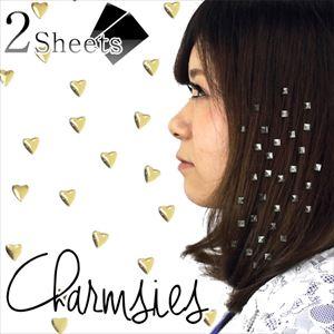 チャームシース CHARMSIES ヘアアクセサリー 0405 Hearts ハート Gold 2シート ゴシップ 雑誌 アクセサリー (代引き不可)｜rcmdse