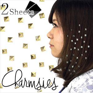 チャームシース CHARMSIES ヘアアクセサリー 0426 Studs スタッズ Gold 2シート ゴシップ 雑誌 アクセサリー (代引き不可)｜rcmdse