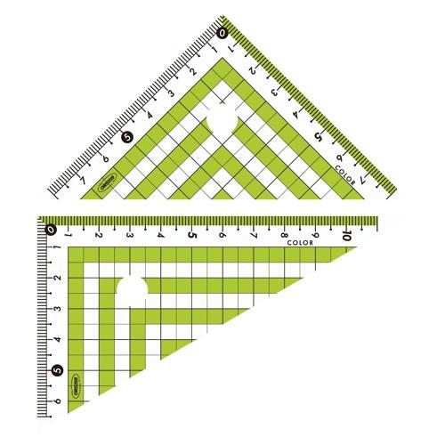 共栄プラスチック カラー三角定規 グリーン 1 セット CPK-120-G 文房具 オフィス 用品