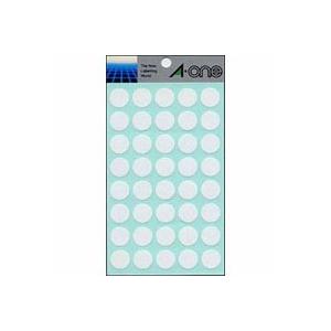 エーワン カラーラベル 15mm丸 白 1 冊 ...の商品画像