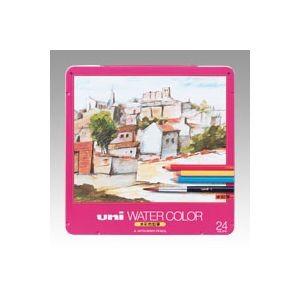 三菱鉛筆 水彩色鉛筆 ユニウォーターカラー 24色 1 セット UWC24C 文房具 オフィス 用品