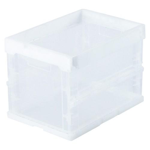 アイリスオ-ヤマ ハード折りたたみコンテナ 20L 透明 1 個 HDOC-20L トウメイ 文房具...