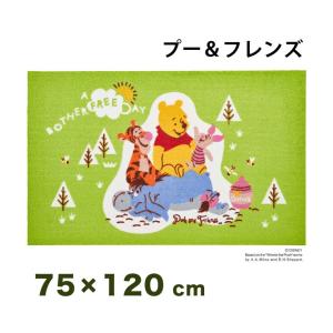 Pooh プーamp フレンズ 75x120cm マット 玄関マット エントランスマット 期間限定送料無料 キャラクター ディズニー くまのプーさん 代引不可 かわいい