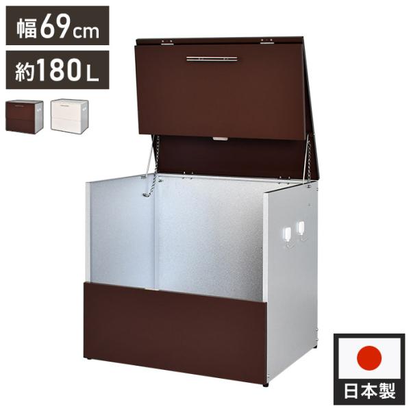 日本製 ガルバ使用ゴミ保管庫 幅69 奥行55 ガルバリウム使用 屋外 ゴミ箱 ごみ箱 物置 屋外ス...