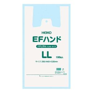 ポリエチレン手堤袋 EFハンド ナチュラル 100枚入 S 代引不可