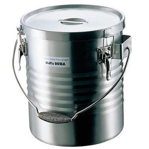 ステンレス二重汁食缶 6L クリップ無し ツル取手付き 18-8ステンレス製