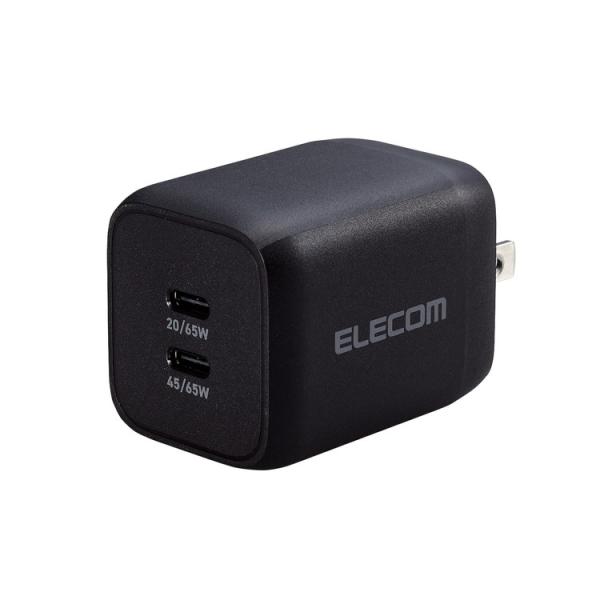 エレコム ELECOM ノートパソコン 充電器 PD 65W PPS対応 タイプC ×2 MacBo...