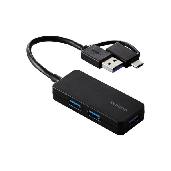 エレコム USB ハブ USB3.1 Gen1 USB-Aコネクタ Type-C 変換アダプター付 ...