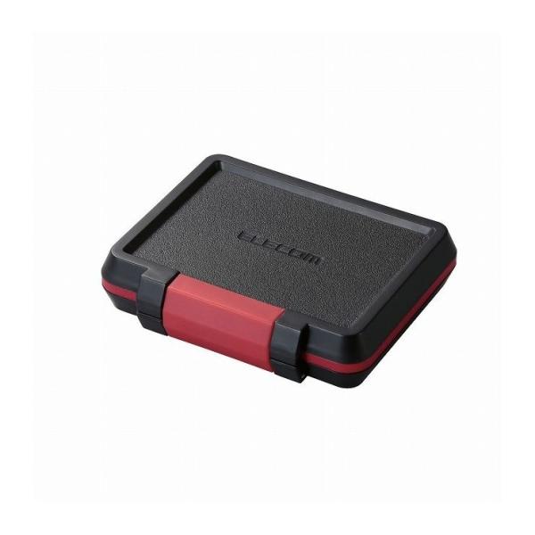エレコム SD/microSDカードケース 耐衝撃 CMC-SDCHD01BK 代引不可